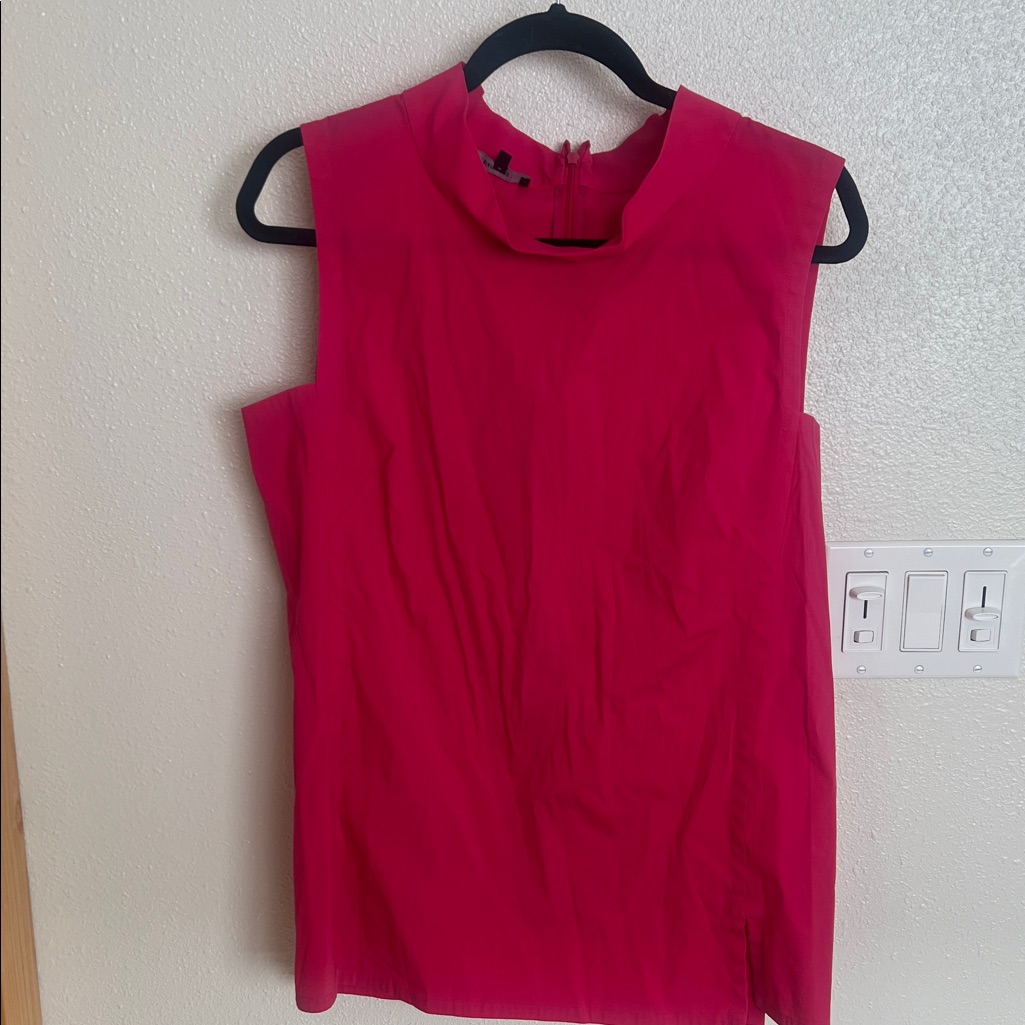 Lafayette 148 New York Vibrant Pink Blouse Sz 10
